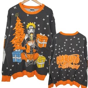 NWOT Ugly Christmas Sweater Naruto Shippuden Men's XL